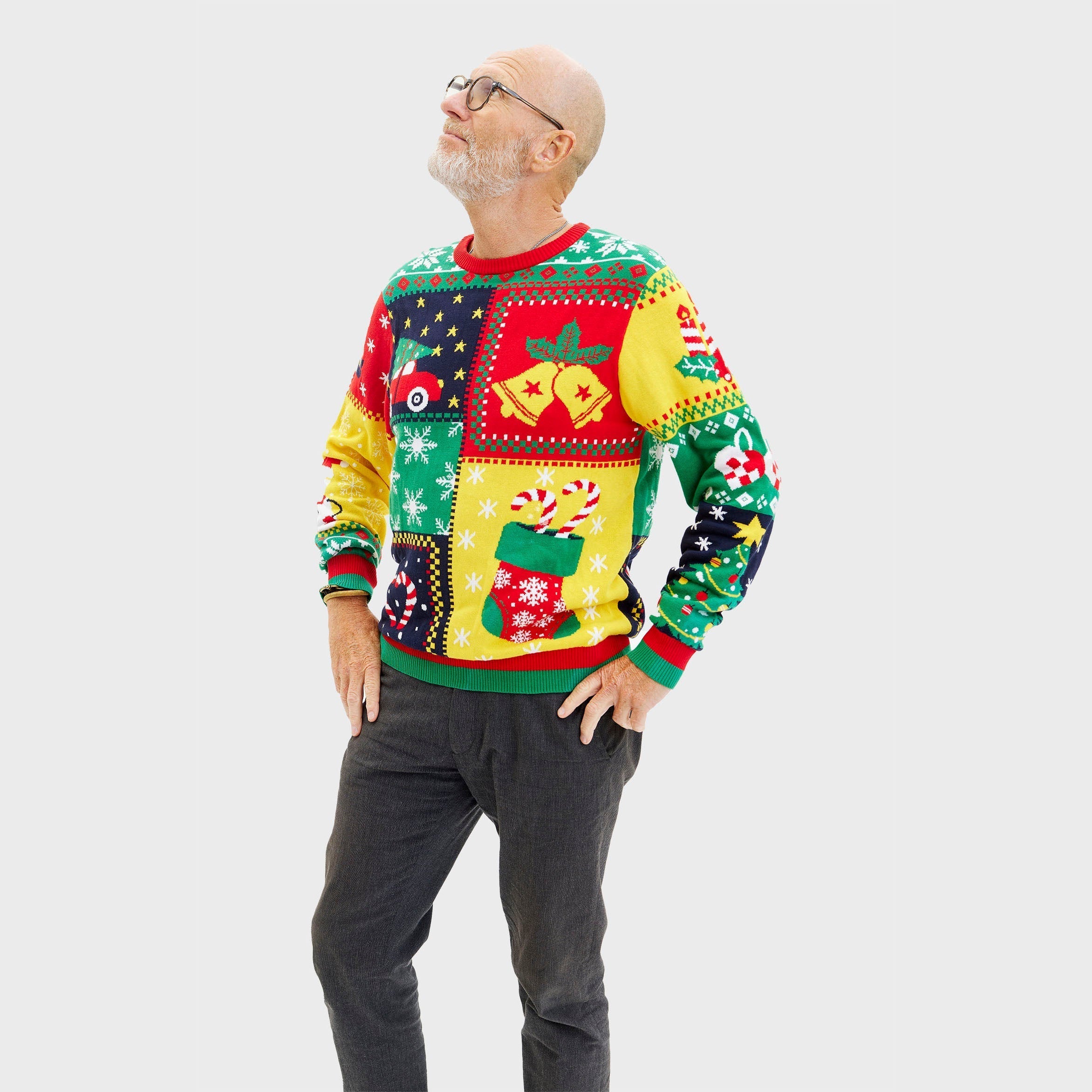 The Patchwork Christmas Sweater β Men